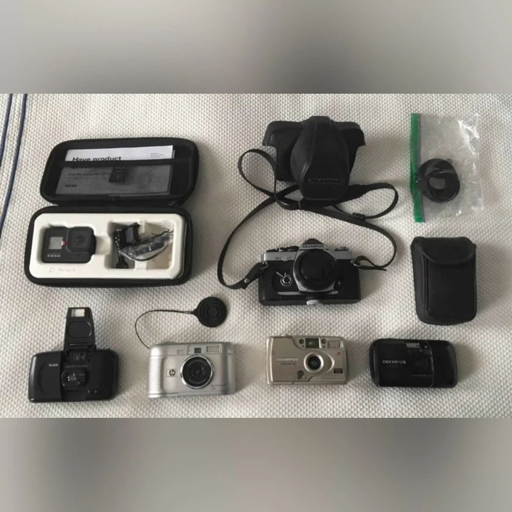 Lot of 6 Cameras for Parts/Repair | Olympus , GoPro, Kodak, HP